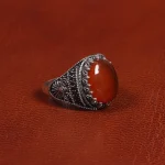 انگشتر عقیق یمن مردانه کد 19448