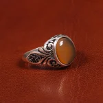 انگشتر عقیق یمن مردانه کد 19451