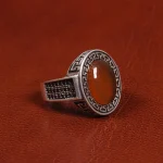 انگشتر عقیق یمن مردانه کد 19452