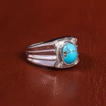 انگشتر فیروزه شجری مردانه کد 19513