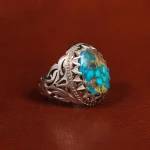 انگشتر فیروزه شجری مردانه کد 19523