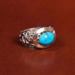 انگشتر فیروزه شجری مردانه کد 19532