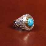 انگشتر فیروزه شجری مردانه کد 19538