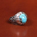 انگشتر فیروزه شجری مردانه کد 19539