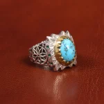 انگشتر فیروزه شجری مردانه کد 19545