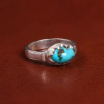 انگشتر فیروزه شجری مردانه کد 19552