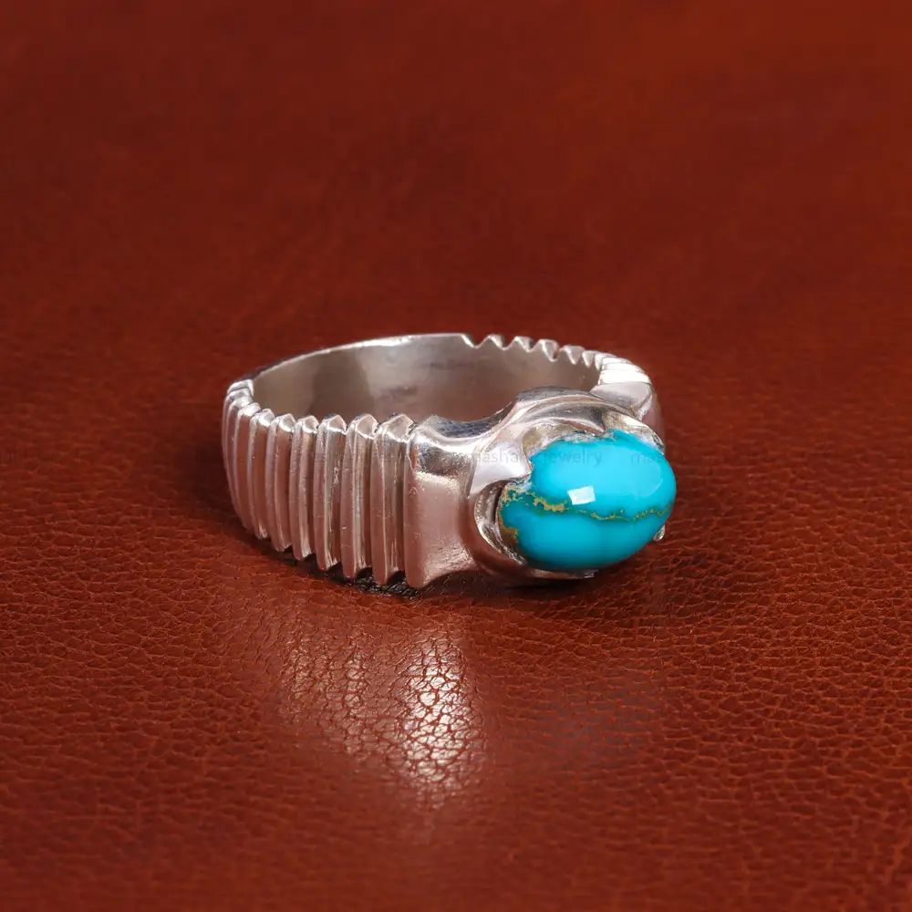 انگشتر فیروزه شجری مردانه کد 19553