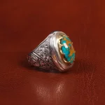 انگشتر فیروزه شجری مردانه کد 19563