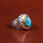 انگشتر فیروزه شجری مردانه کد 19569