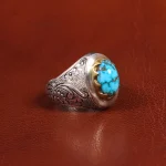 انگشتر فیروزه شجری مردانه کد 19575