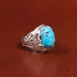 انگشتر فیروزه شجری مردانه کد 19576