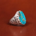 انگشتر فیروزه شجری مردانه کد 19578