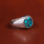 انگشتر فیروزه شجری مردانه کد 19602