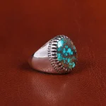 انگشتر فیروزه شجری مردانه کد 19603