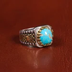 انگشتر فیروزه شجری مردانه کد 19612