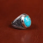 انگشتر فیروزه شجری مردانه کد 19630