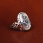 انگشتر عقیق شجر مردانه کد 19664