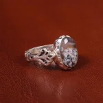 انگشتر عقیق شجر مردانه کد 19671