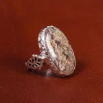 انگشتر عقیق شجر مردانه کد 19678