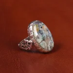 انگشتر عقیق شجر مردانه کد 19679