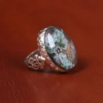 انگشتر عقیق شجر مردانه کد 19680