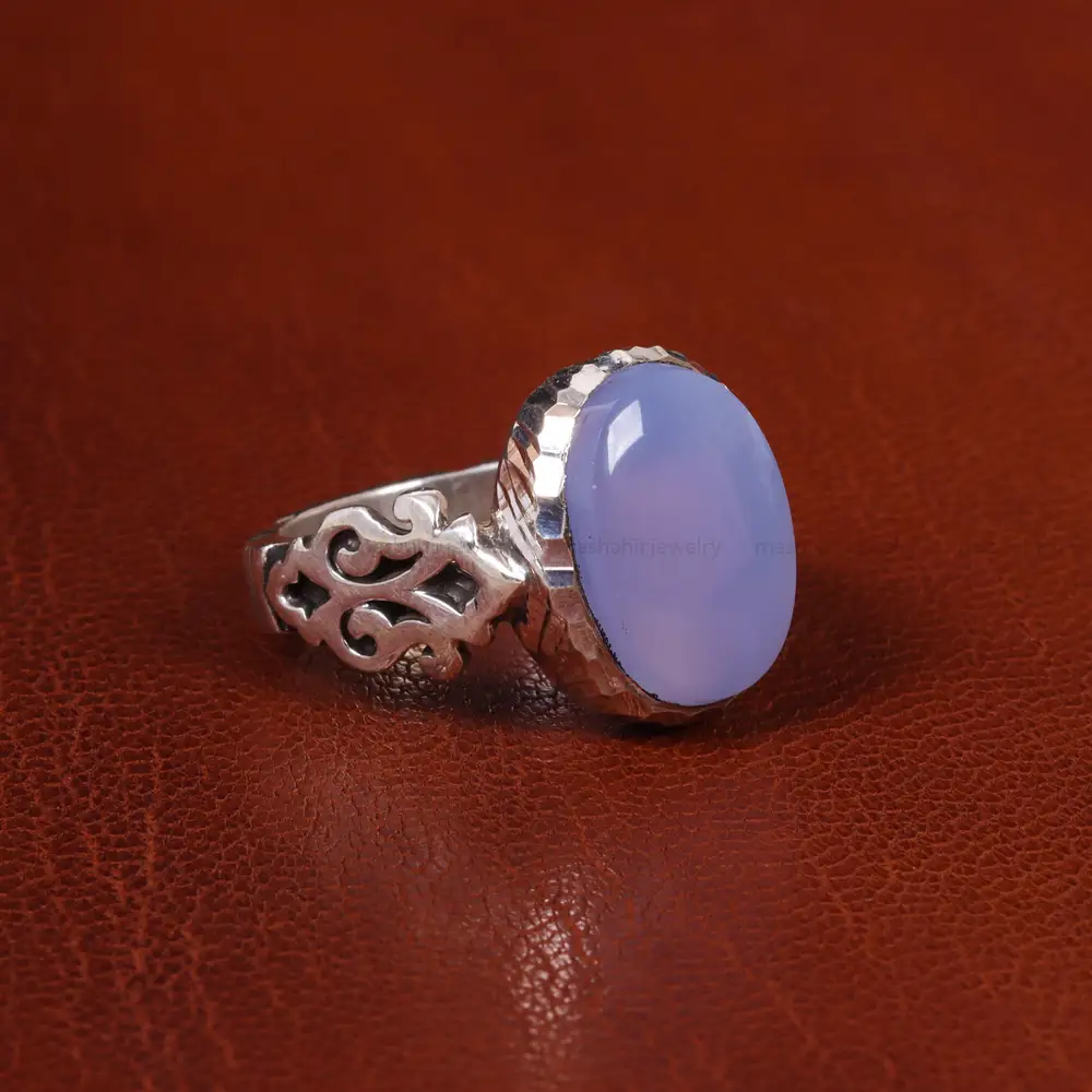 انگشتر عقیق سوسنی مردانه کد 19684