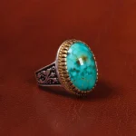 انگشتر فیروزه شجری مردانه کد 19705