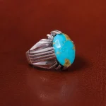 انگشتر فیروزه شجری مردانه کد 19711