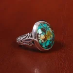 انگشتر فیروزه شجری مردانه کد 19725