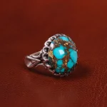 انگشتر فیروزه شجری مردانه کد 19738