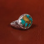 انگشتر فیروزه شجری مردانه کد 19740