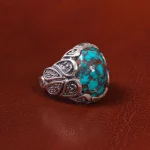 انگشتر فیروزه شجری مردانه کد 19745