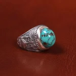 انگشتر فیروزه شجری مردانه کد 19750