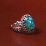 انگشتر فیروزه شجری مردانه کد 19771