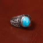 انگشتر فیروزه شجری مردانه کد 19783