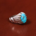 انگشتر فیروزه شجری مردانه کد 19795