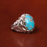 انگشتر فیروزه شجری مردانه کد 19799