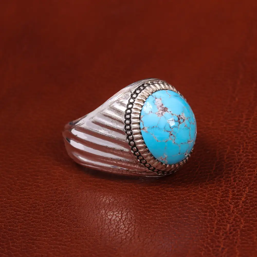 انگشتر فیروزه شجری مردانه کد 19800