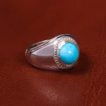 انگشتر فيروزه عجمی مردانه کد 19821