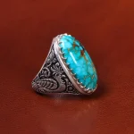 انگشتر فیروزه شجری مردانه کد 19838