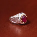 انگشتر یاقوت سرخ مردانه کد 19841