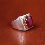 انگشتر یاقوت سرخ مردانه کد 19842