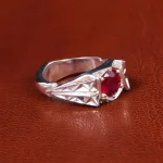 انگشتر یاقوت سرخ مردانه کد 19843