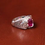 انگشتر یاقوت سرخ مردانه کد 19844