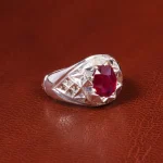 انگشتر یاقوت سرخ مردانه کد 19847