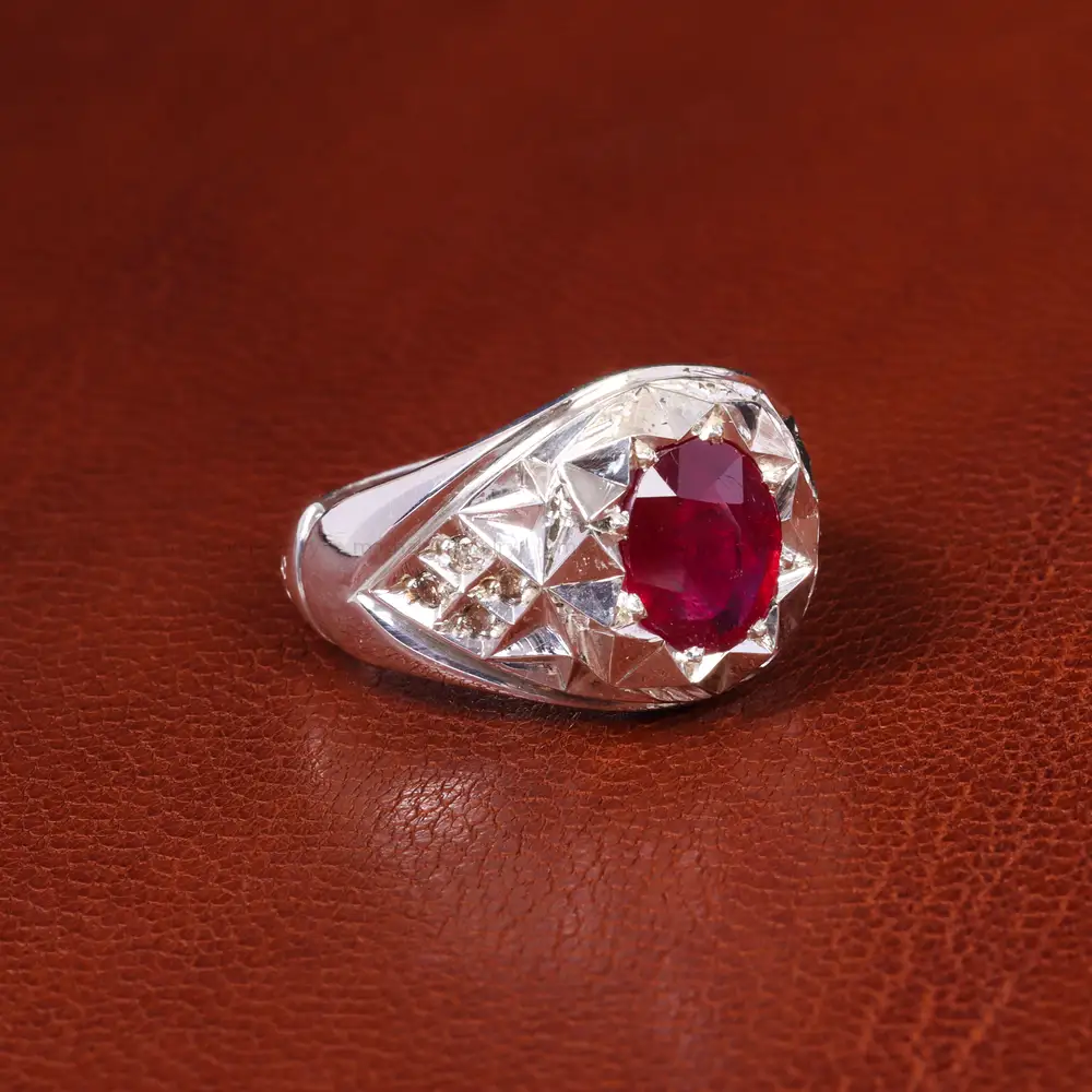 انگشتر یاقوت سرخ مردانه کد 19847