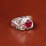 انگشتر یاقوت سرخ مردانه کد 19848