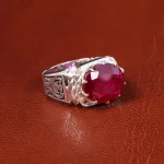 انگشتر یاقوت سرخ مردانه کد 19850