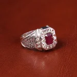 انگشتر یاقوت سرخ مردانه کد 19851