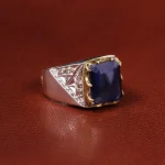 انگشتر یاقوت کبود مردانه کد 19872